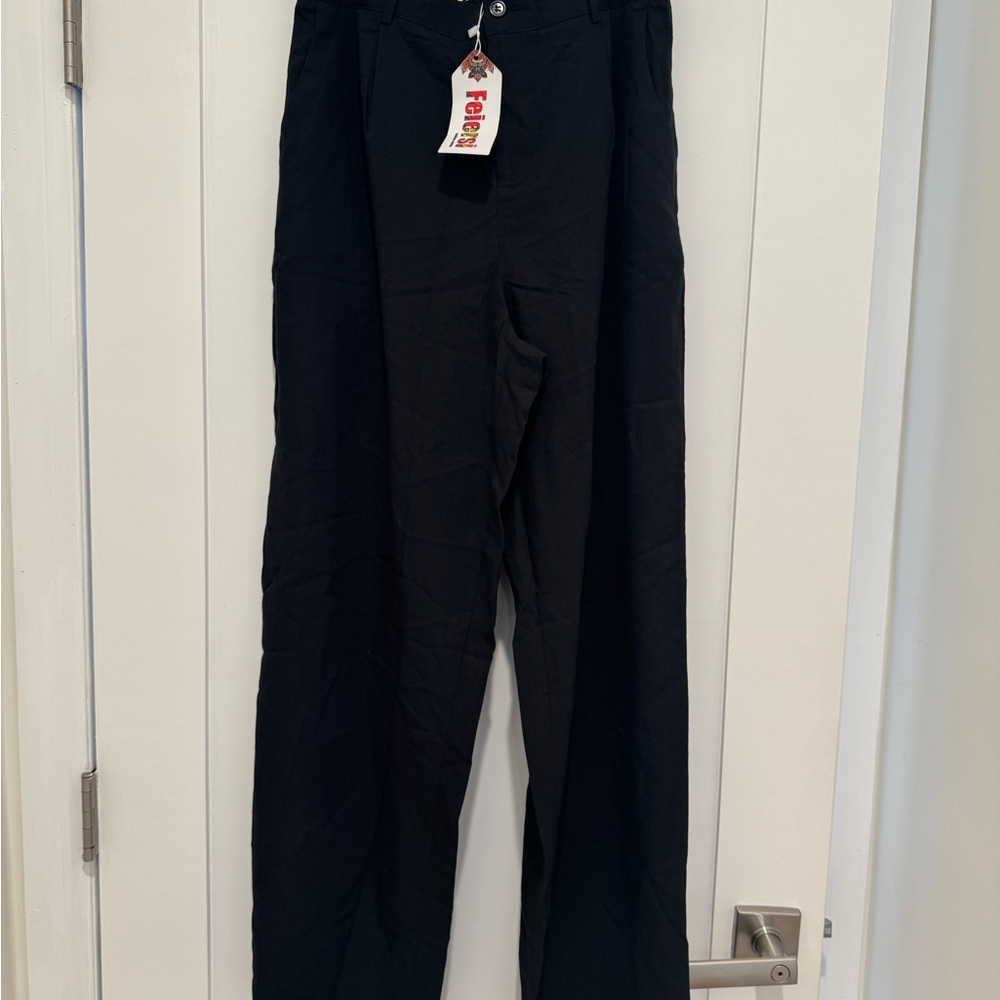 Feiersi Men's Black Dress Pants